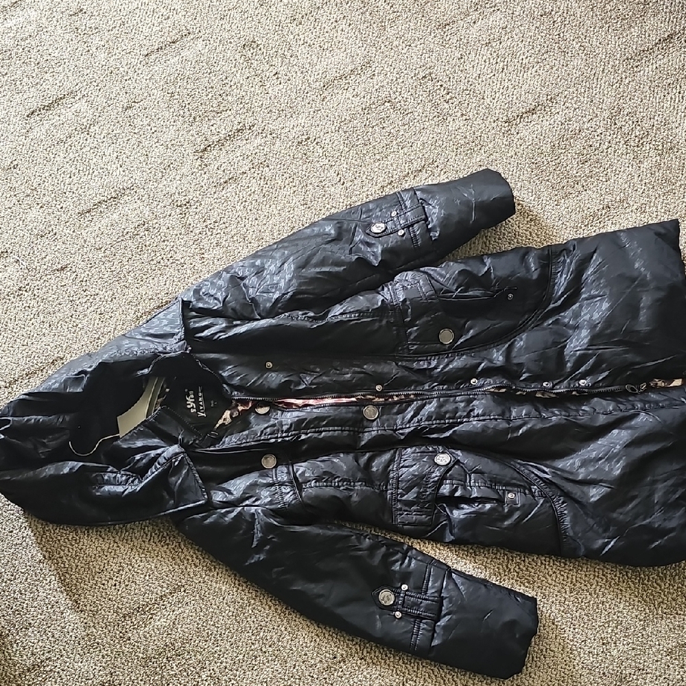 Black Hooded Puffer Coat